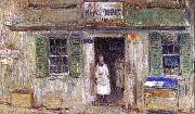 Childe Hassam News Depot at Cos Cob Spain oil painting artist